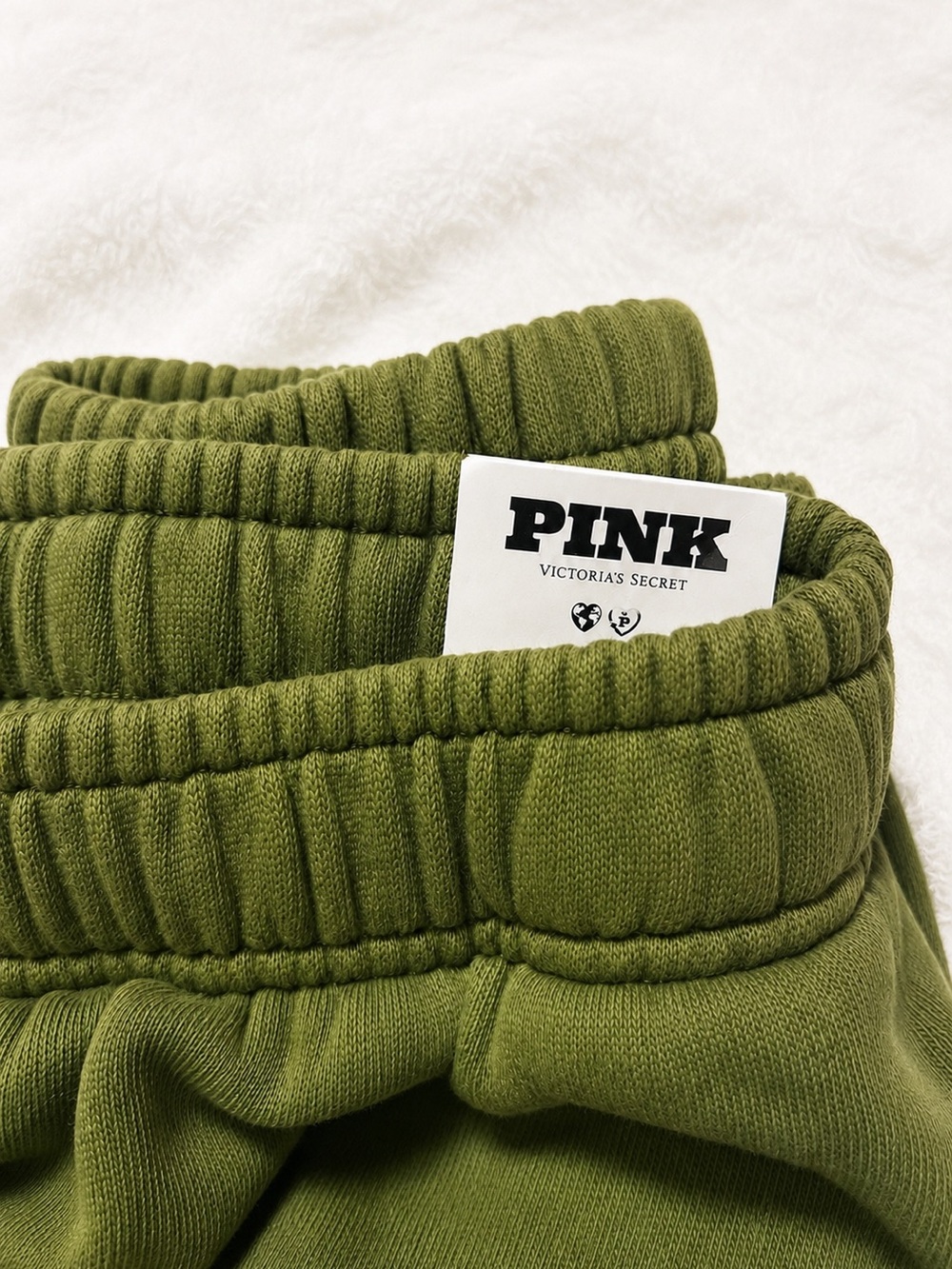 Victoria’s Secret PINK Olive Green Quarter-Zip Sweatsuit Set - Picture 2 of 6